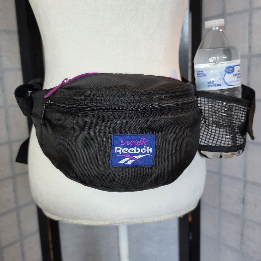 Vintage Walk Reebok Black Fanny Pack Waist Belt